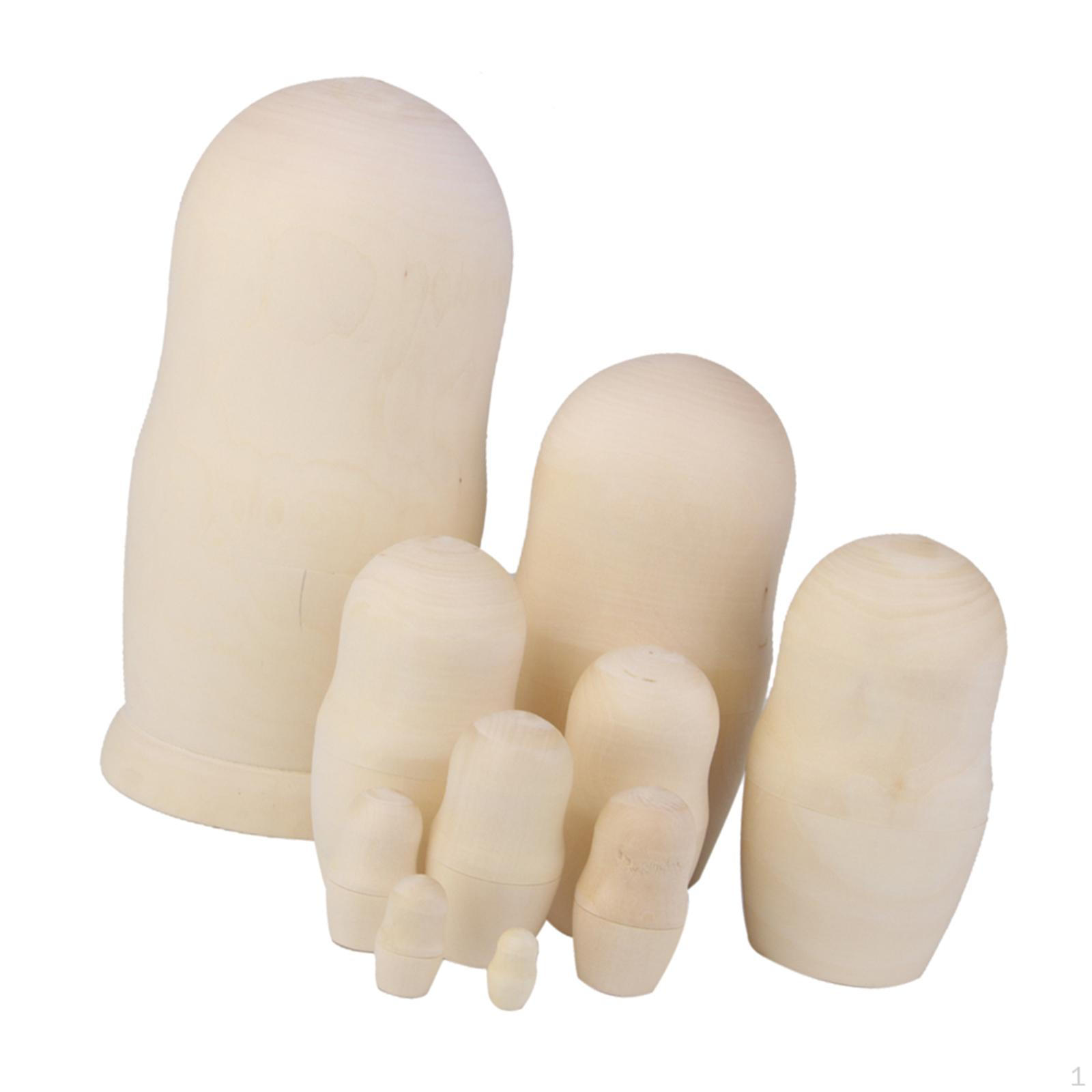 

10 шт., пустые деревянные русские матрешки, роспись