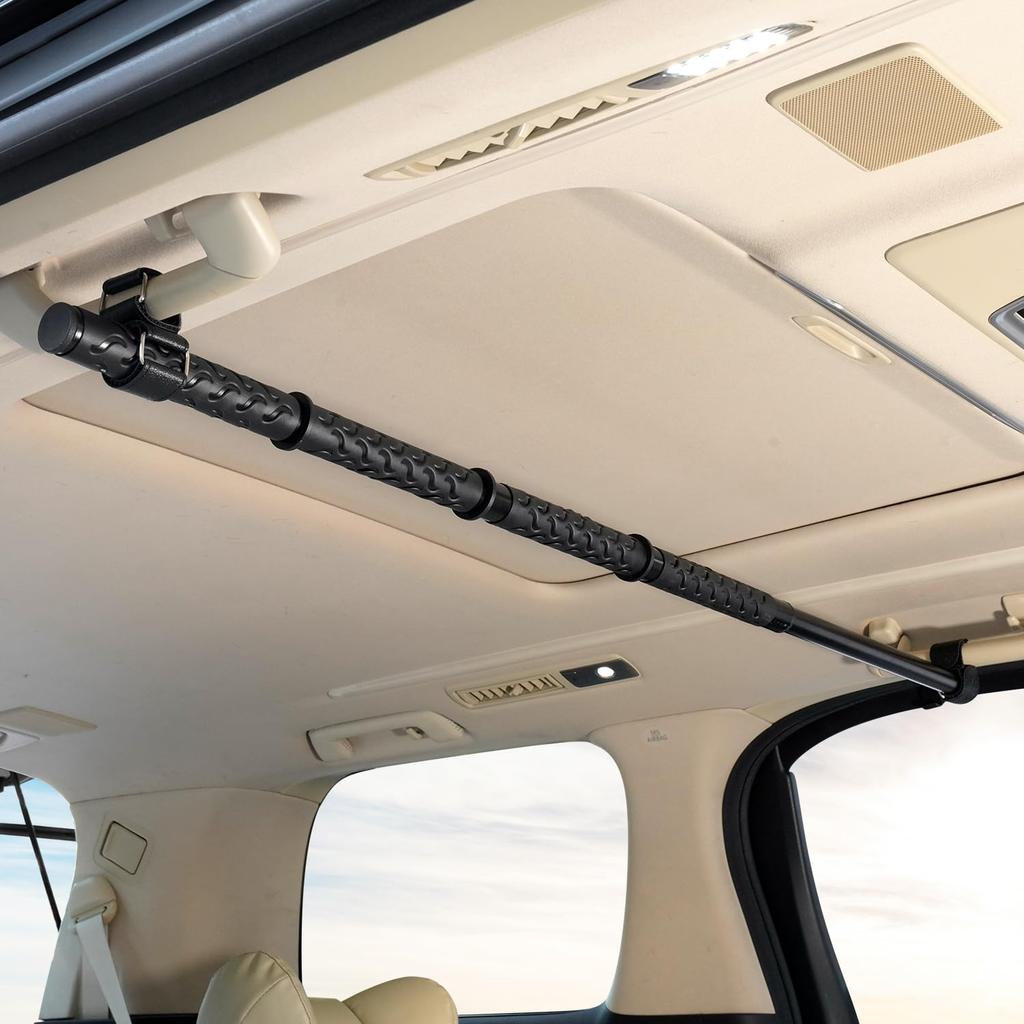 Mozan Car Hanger Interior Extendable Clothes Fishing Rod Retractable Bar for Car Velcro Manufacturer Direct Bar, Bar, Multi-Grip Bar, 83cm-156cm,