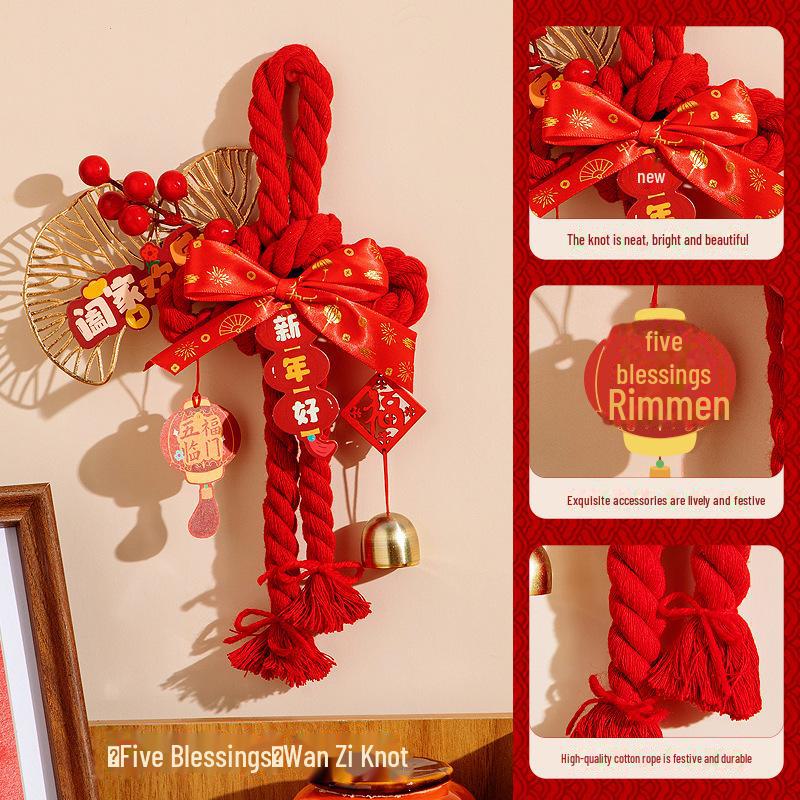 

Украшения на китайский Новый год: Подвески, узлы и украшения в виде свастики на год Змеи для праздничного декора гостиной