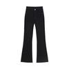 Plus-Size Black Fleece-Lined Slimming Wide-Leg Jeans for Women, Pear-Shaped, Straight-Leg, Spring/Autumn