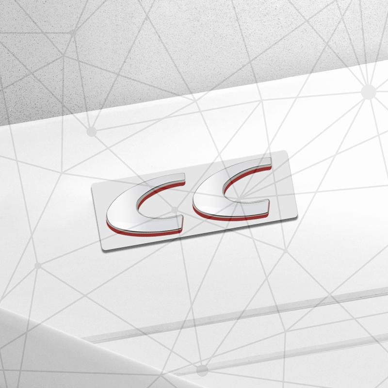 3D Kovové Auto RC CC Znak Auto Zadní Kufr Emblém Nálepka LOGO Dekor Pro 208 206 308 307 107 407 2008 RCZ Racing Kupé Kabriolet