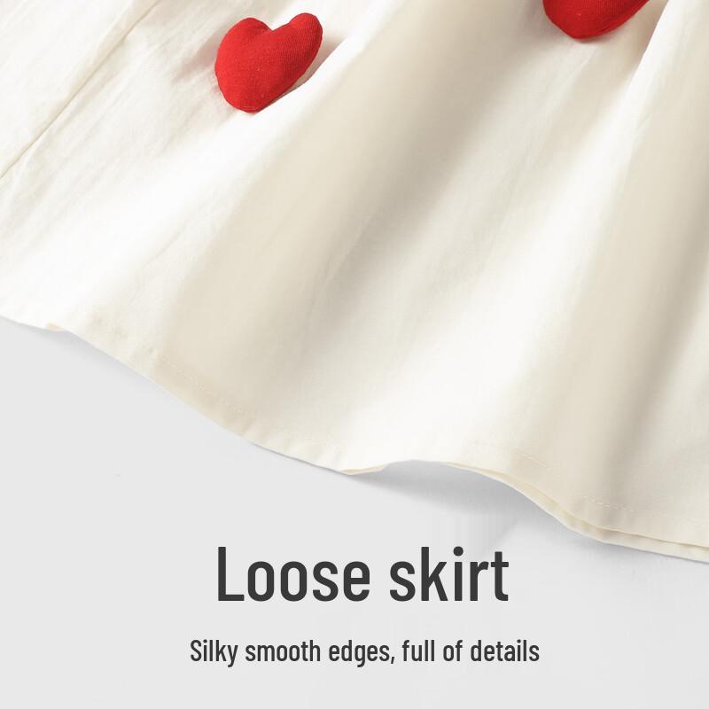 Youqi Baby Girls Summer Cotton Sleeveless Heart Print Dress