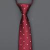 Burgundy Zip-Up Tie Men And Women Formal Wear Business Groom Best Man Wedding Korean Version No Striped Tie