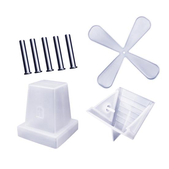 1 Sett DIY Vindmølle Ornament Silikonform Håndlaget Roterende Vindmølle Figur Skrivebordsdekorasjon Håndverk Laging Epoksyharpiks Støpeform