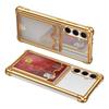 Card Slot Bag Clear Case For Samsung S26 S25 Edge S24 S23 S22 S21 S20 Note 20 Ultra Plus FE A56 A36 A26 A16 A06 Plating Cover