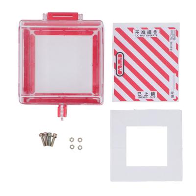 Emergency Stop Button Cover Push Button Switch Lockout Protector Transparent Case with Mounting Parts 105x105x63mm