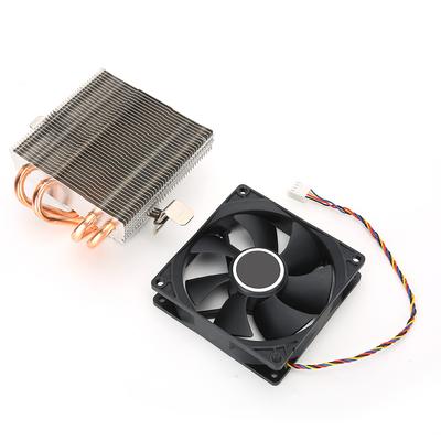 CPU Cooler Push Down Blow Down 4 Brass Pipe 4 Pin Non Light Black for AMD 775   1366   1155