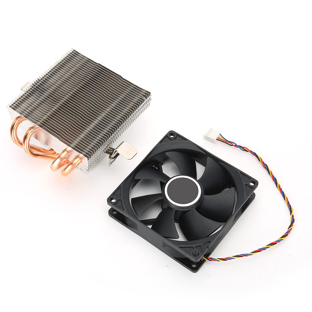 CPU Cooler Push Down Blow Down 4 Brass Pipe 4 Pin Non Light Black for AMD 775   1366   1155