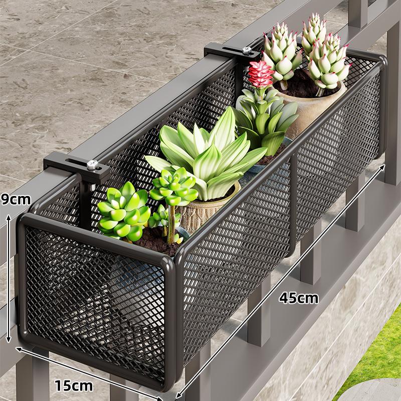 Wrought Iron Balcony Flower Stand & Succulent Rack