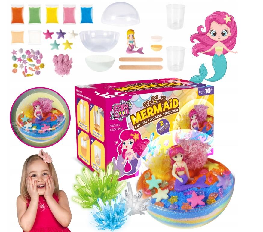 LED Kryształowy Zestaw Kreatywny Edukacyjny Akwarium Syrenka Chemik