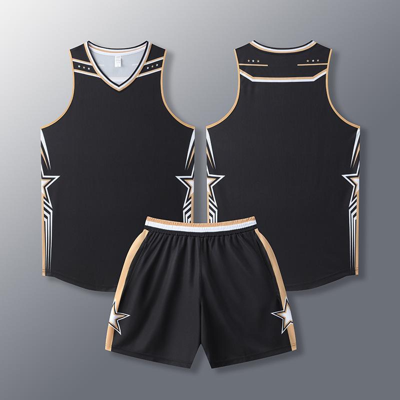 Nový, středoškolský herní tréninkový dres, basketbalový dres s úzkým ramenem na čtyři čtvrtiny.