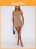 Sexy Strap Dress With Sparkling Rhinestones For Night Out And Clubwear