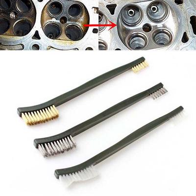 New 3pcs Double-ends Steel Brass Nylon Cleaning Wire Brushes Set Practical Tools