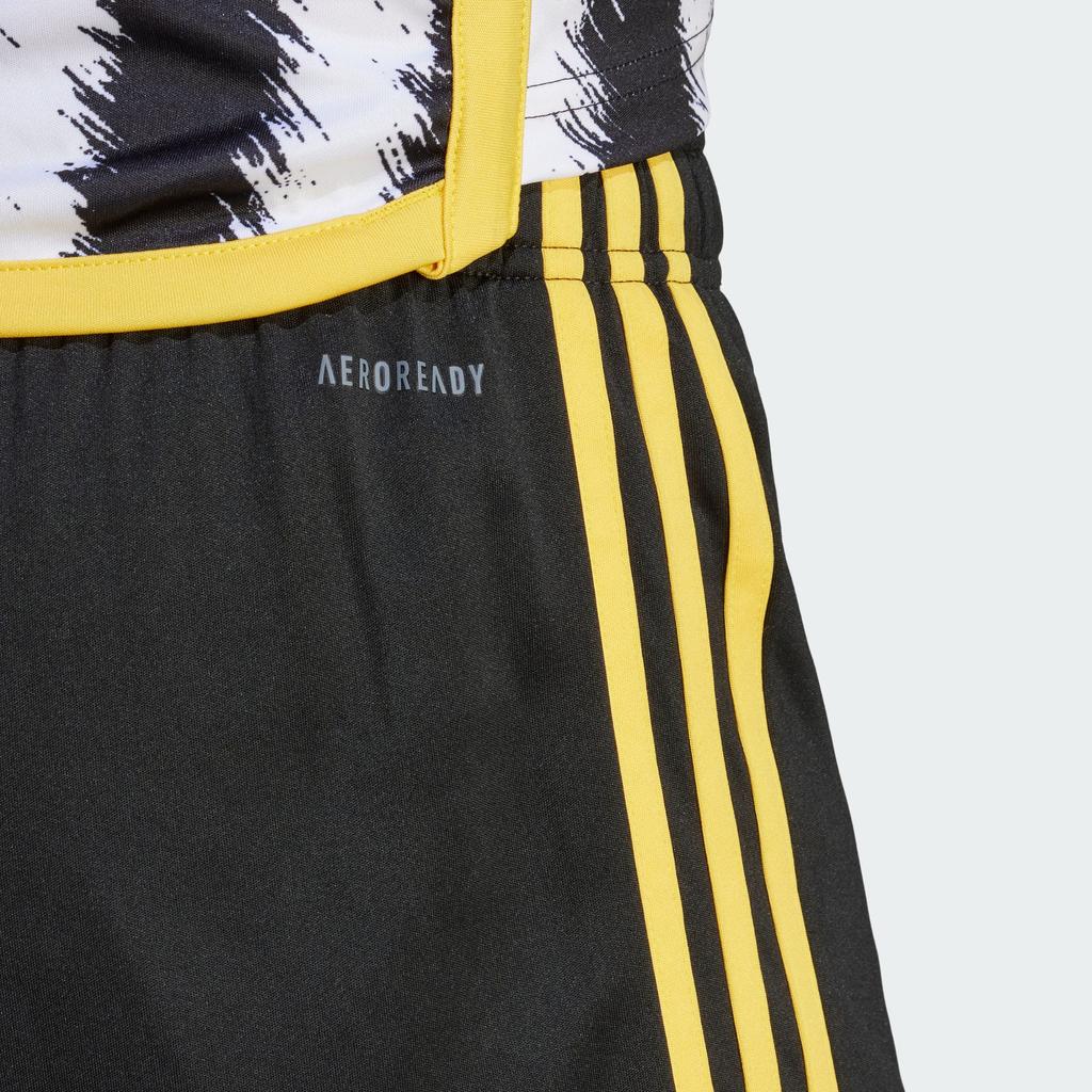 Adidas Juve H Sho Striped Color Block Sports Football Shorts Fan Edition Juventus Home Men shorts Black HR8254