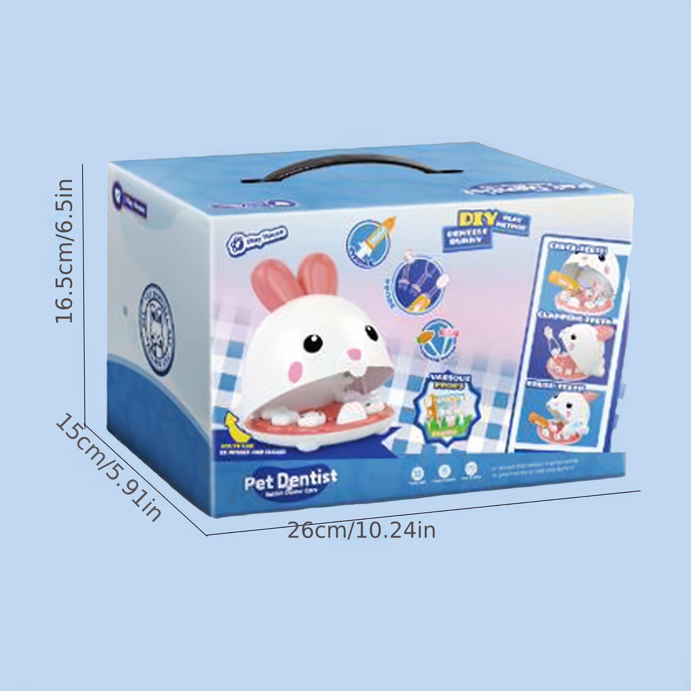 

Игровой стоматологический набор для детей, чтобы притвориться стоматологом, набор игрушек, предназначенный для детей в возрасте от 3 лет и старше, идеально подходит в качестве праздничного подарка. Rabbit Goes To The Dentist Toy