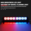 12V Car Flashing Signal Lamp 8LED Multi Mode Strobe Light Windshield Emergency Warning Lights Beacon Red Blue Auto Accessories
