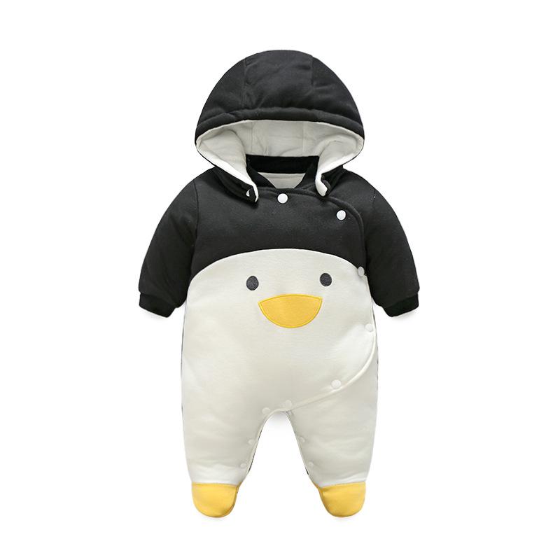 Autumn/Winter Thickened Baby Romper: Short Sleeve One-Piece for Boys & Girls