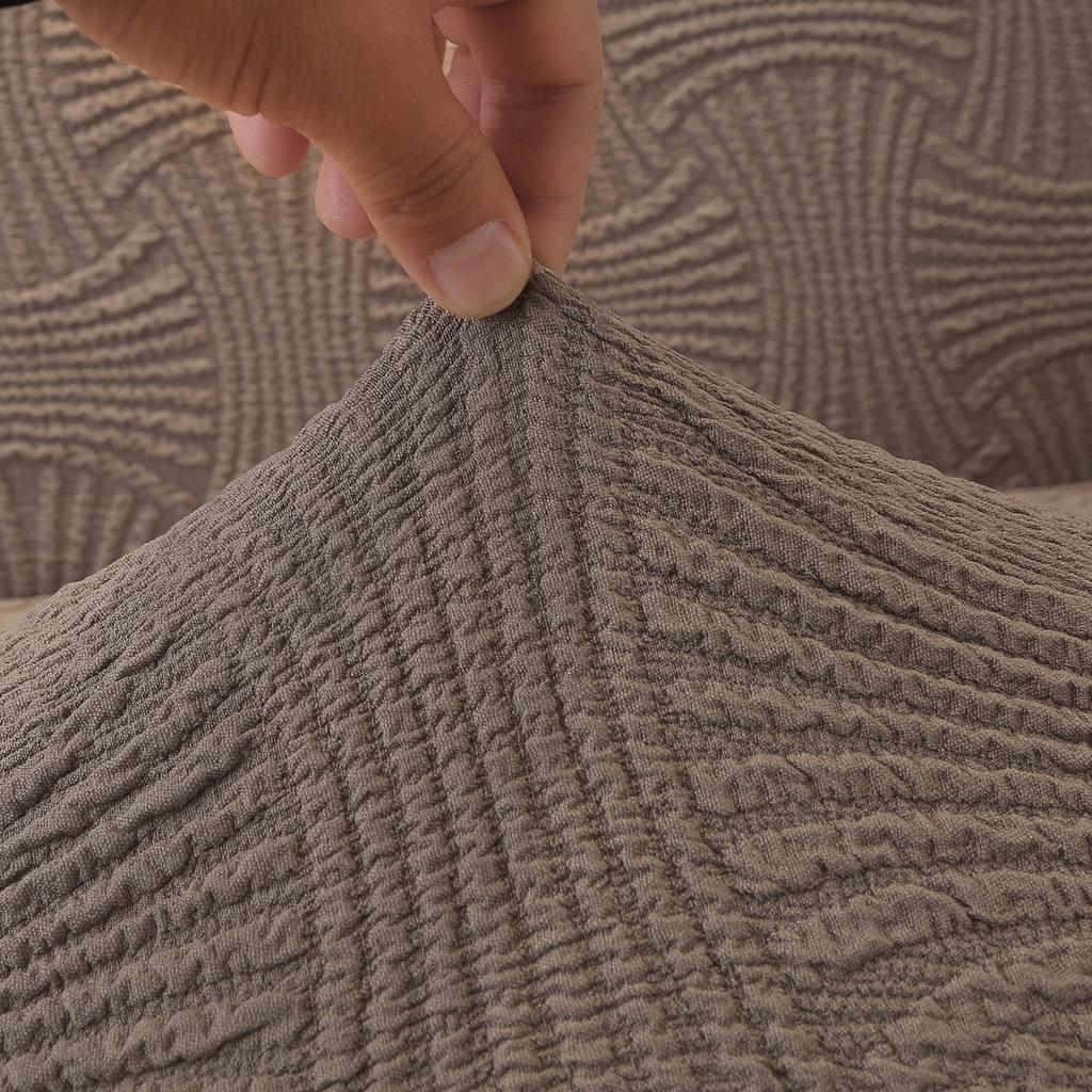 Elegant Jacquard Pleated Sofa Cover with Skirt Stretchable Non-Slip Fit for 1/2/3/4 Seater Couches Living Room Hotel Decor