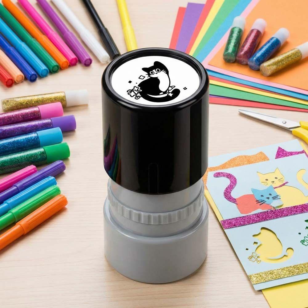 Cat Designs Kitten Stamp 6 Styles Cartoon Stamps Durable Black Cat Stamp  Stationery