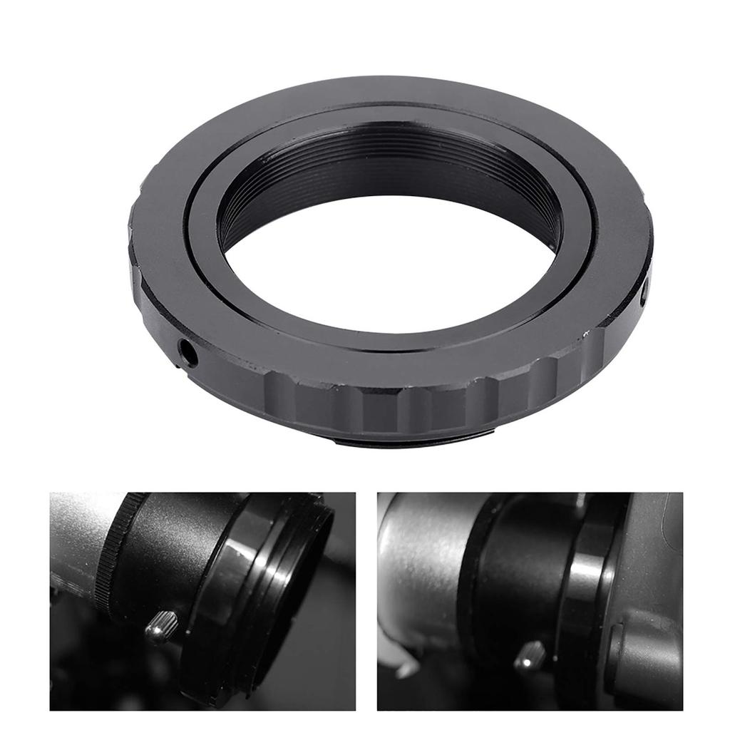 Lens Mount Adapter Aluminum Alloy Lens Adapter Ring for Canon EOS EF DSLR 650D 60D Supports Manual Thread Ring, T2/T-Mount 550D, Focus/Infinity Focus,
