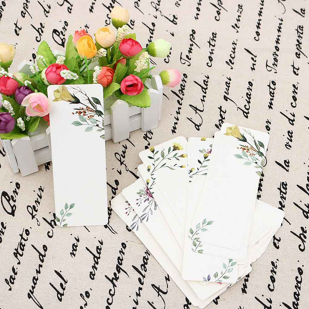 Creative Book Holder Office & School Supplies Gift Tag Flower Pattern Vintage Word Card Bookmark