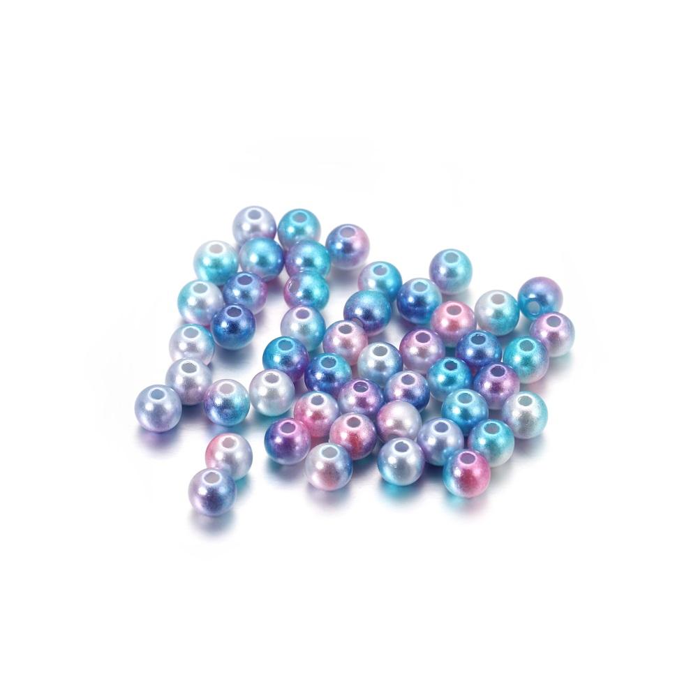 50-400Pcs 3-12mm Colorful Acrylic ABS Imitation Pearl Bead Loose Spacer Beads for DIY Bracelet Necklace Jewelry Making Supplies