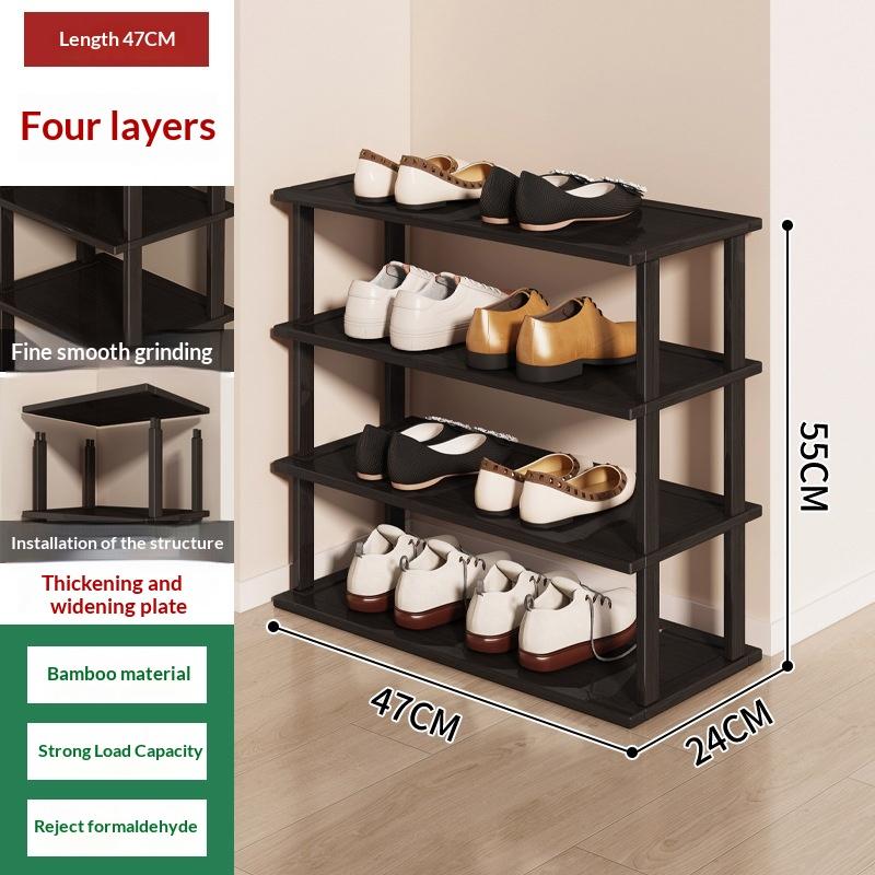 2-9Layer Small Household Shoe Storage Bamboo Simple Shoe Rack Shoe Rack Household Doorstep Storage Rack Tool Corner Organizer