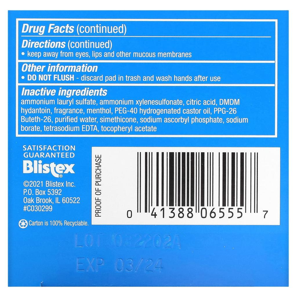 Single Step Acne Treatment, Alcohol Free, Soft Touch Pads 55 Count, 10.7cm² (4.21 In²) Each