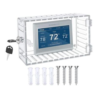 Thermostatabdeckung mit Schlüsselschloss, transparent, einfache Installation, universeller Thermostat-Schließkasten, Thermostatschutz