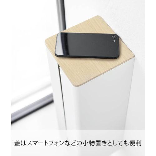 Yamazaki Tower, a hidden toilet paper holder for plasterboard walls (includes plasterboard tweezers and wood screws), white, approximately 14.2cm W x