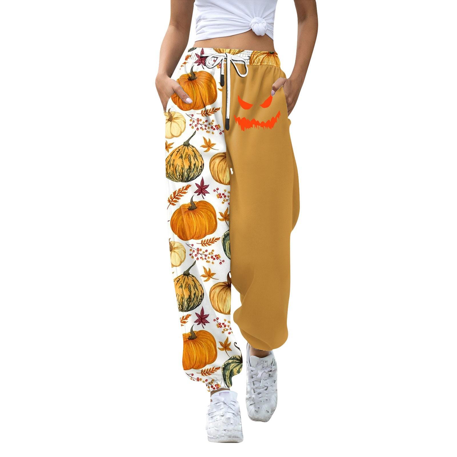 

Женские повседневные модные спортивные штаны с принтом на Хэллоуин, повседневные брюки M