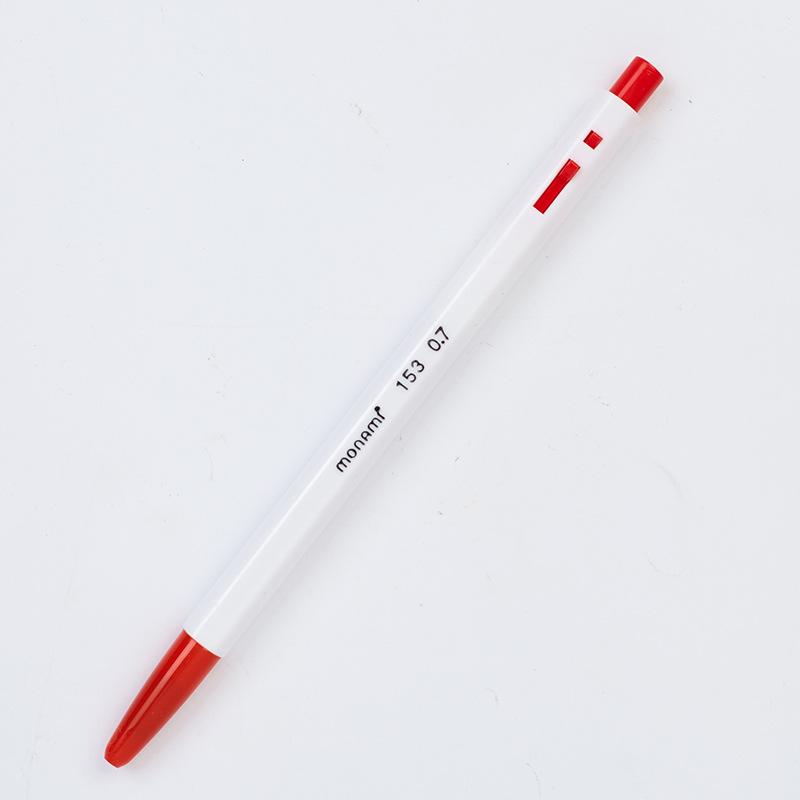 Munamy 0,7 mm Retro Klick-Kugelschreiber Weiß 01008