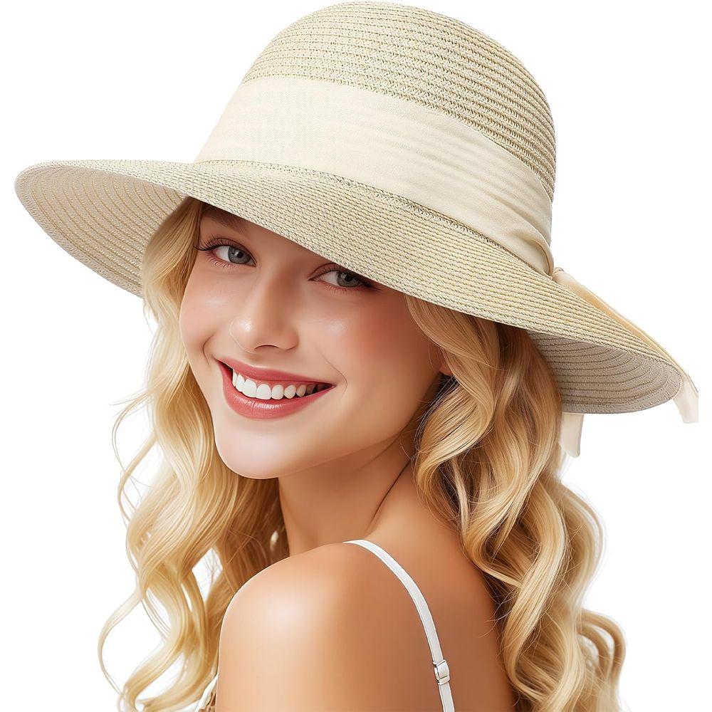 Women's UV-Protected 50+ Sun Hats for Beach and Outdoor Activities
