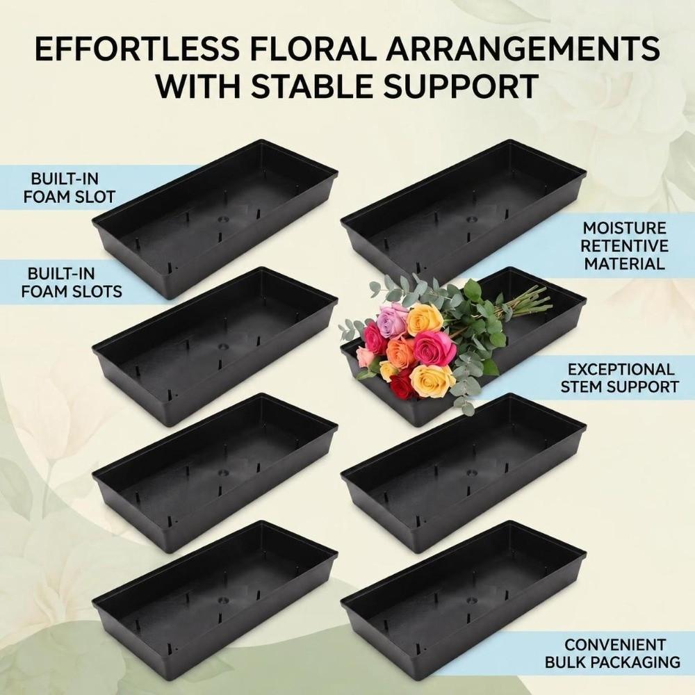 10PCS Rectangular Floral Foam Tray Plastic Centerpiece Holder Wedding Decoration