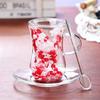Dried Flower Body-Shaping Double-Walled Glass Cup with Handle and Heat Insulation for Coffee, Milk, or Juice