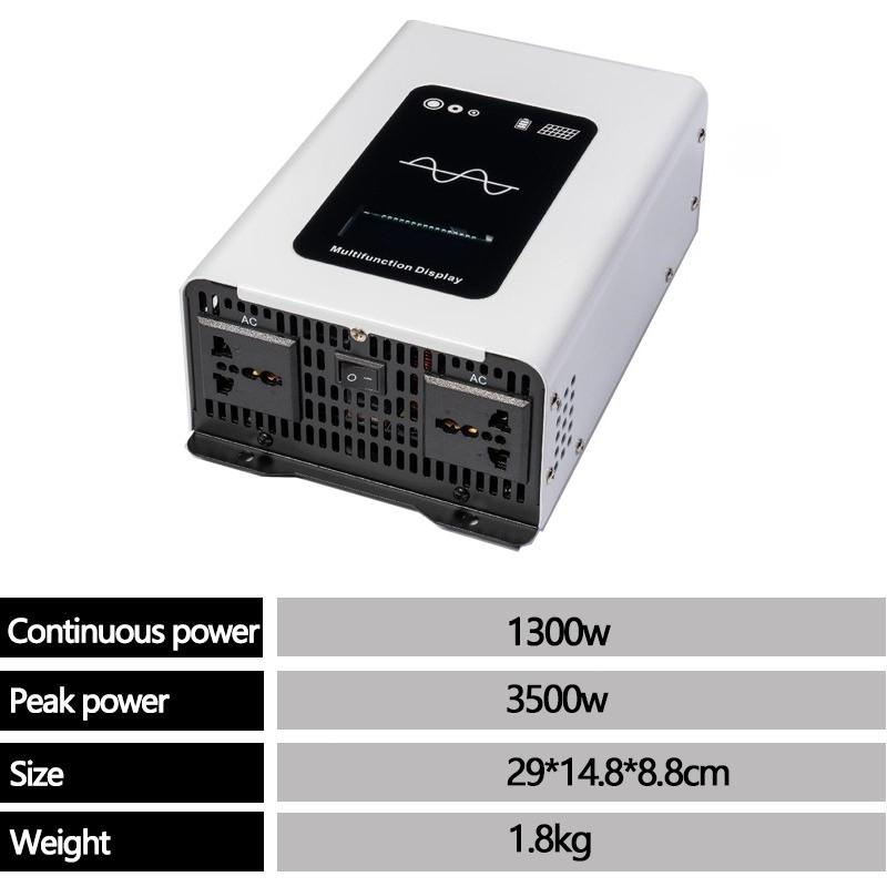 Инвертор высокой мощности с чистой синусоидой DC 12V 24V в AC 220V Портативный преобразователь Солнечный автомобильный инвертор Трансформатор 24V