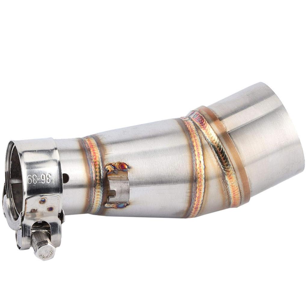 Ninja 250r Muffler, Qiilu Motorcycle Exhaust Slip Middle Link Pipe Adapter Connector for Kawasaki Z250 Ninja 250 13-16