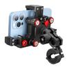 Motorcycle Phone Holder with Vibration Damper Fast Secure Bike Phone Handlebar Cell Phone Holder for and Fits Smartphones Black & Lock, Anti-Theft
