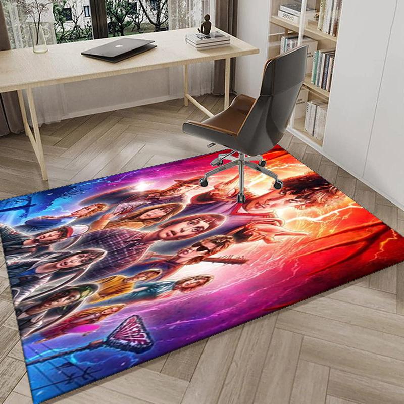 Stranger Sci-fi Adventure Carpet, Chair Rug,Rug for Office Bedroom Living Rooms, Doormat Decor Fan Gift Christmas Gift