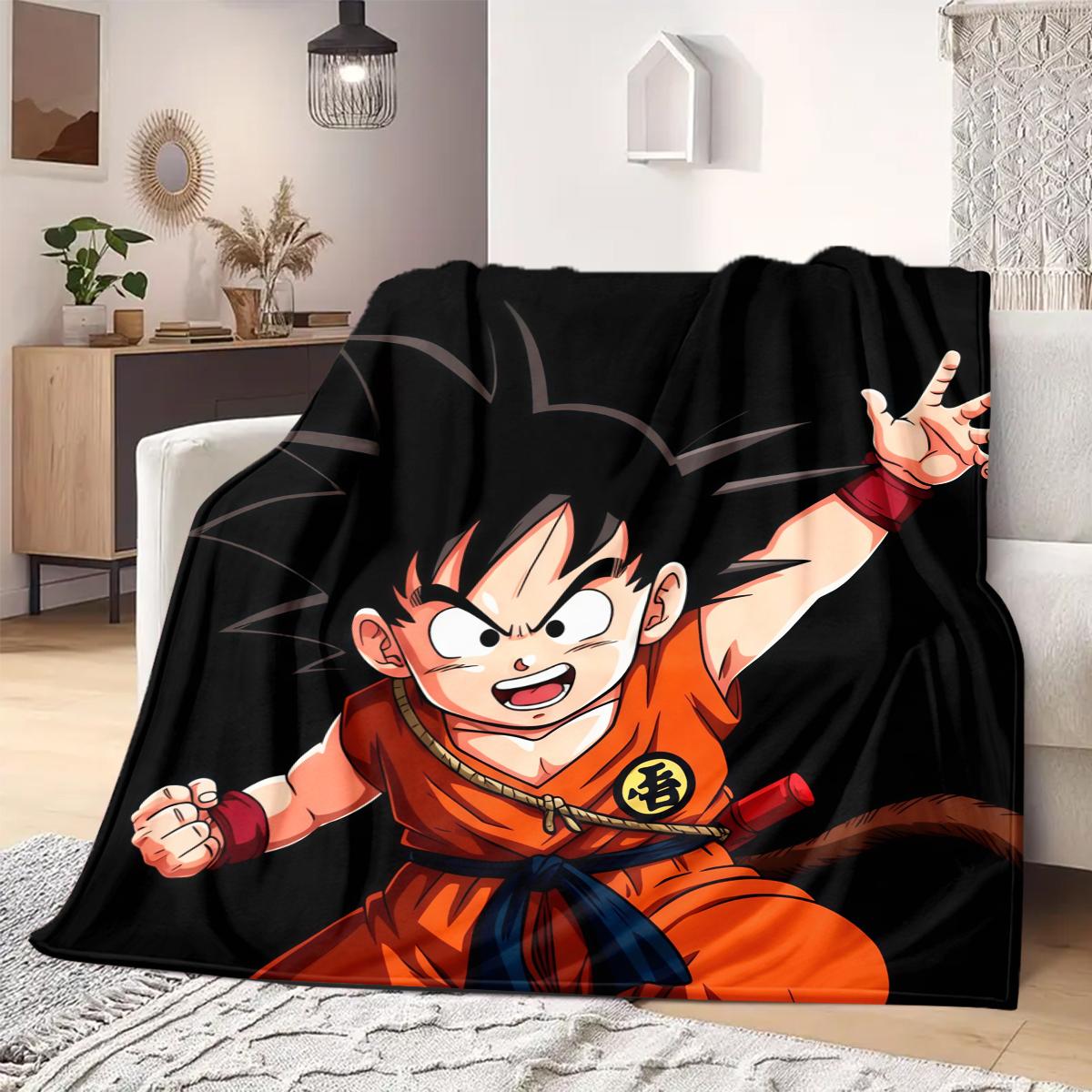 

DRAGON BALL Z Logo Print Blanket Warm Comfortable Flannel Blanket Suitable for Bedrooms,Sofas, Beds,Chairs,Travel -QIAO34 75x90cm