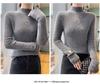 Women's Slim Fit Half-High Neck Wool Sweater - Autumn/Winter Collection, 100% Pure Wool Pullover Base Layer