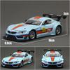 NEW 1:24 BMW Z4 GT3 GULF BMW M6 BMW M4 CSL Alloy Car Diecasts & Toy Vehicles Car Model Sound and Light Car Toys For Kids Gifts