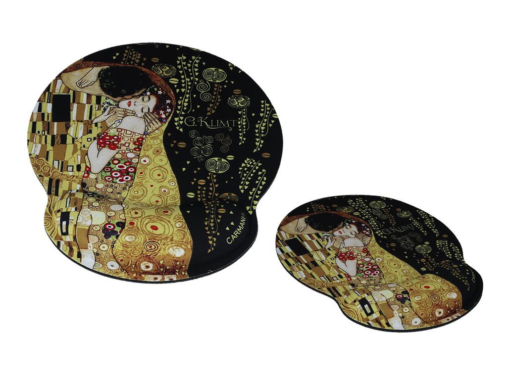 Podkładka Pod Mysz Z Poduszką Na Nadgarstek Gustav Klimt Pocałunek Pc