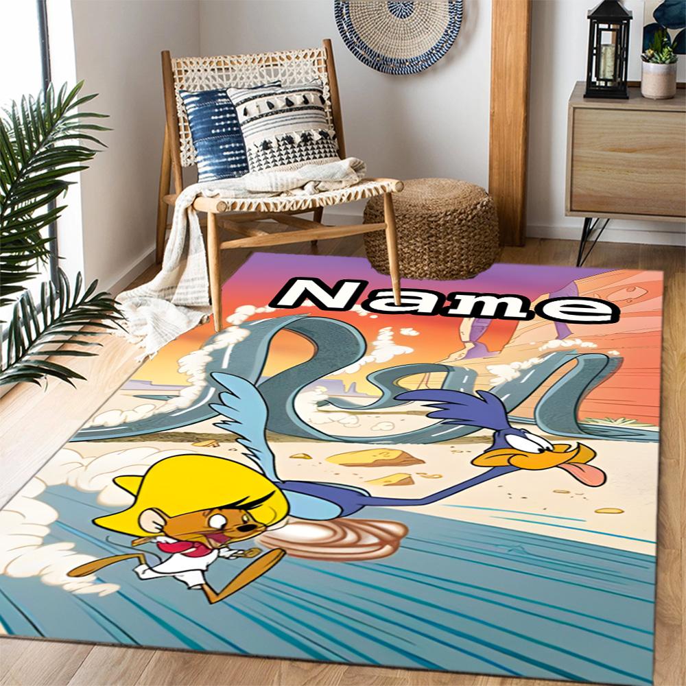 Looney Tunes Adventure Customize Your Name Carpet Perfect for Balcony Kitchen Dining Room Dormitory Antislip Carpet Office home decor