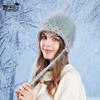 Autumn and Winter Plush Pullover Hat Shows a Small Atmosphere, Fashionable Wool Hat, Cold-proof and Warm Hand Hook Knitted Hat Children