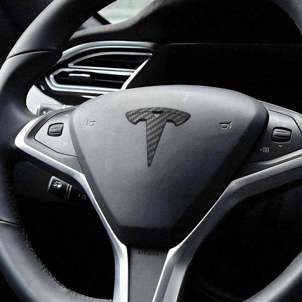 Autoaufkleber Tesla ABS Auto Lenkrad Mittelplakette Aufkleber Innenraum Auto Dekoration Aufkleber für Tesla Model 3 Model S Model X Y