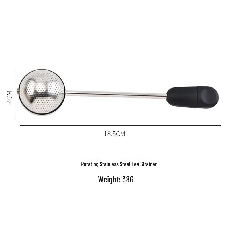 304 Stainless Steel Rotating Tea Infuser Ball - Creative Round Tea Brewer & Strainer Separator