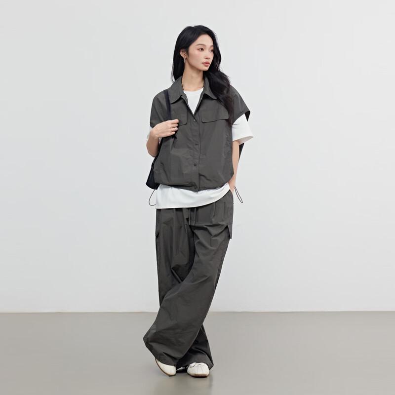 Elva  Island Women s Utilitarian Short-Sleeve Shirt & Casual Pants Set S