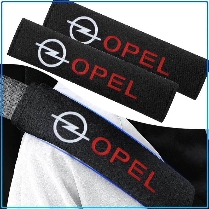 2Pcs Car Seat Belt Cover Styling Cotton Safety Shoulder Protector For Opel Crosa D Astra H Insignia Astra J Zafira B Mokkaastra Vivaro Astra G