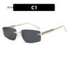 Vintage Sunglasses for Women Oversized Rimless Luxury Sunglasses Frameless Designer UV400 Sun Glasses  gafas
